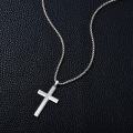 wholesale 925 Sterling Silver &  Cross Pendant with Beaded Chain - Christmas/Birthday Gift for Him-0-3