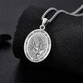 wholesale 925 Sterling Silver Saint Benedict Praying Hands Serenity Prayer Pendant Necklace -0-1