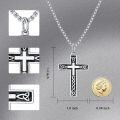 wholesale Sterling Silver Polished Delicate Crucifix Cross Pendant Necklace for Men Women 20 22 24 Inches-0-3