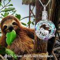 wholesale Sterling Silver Sloth Pendant Necklace Gifts for Women-0-1