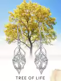 TOUPOP Sterling Silver Tree Of Life Dangle Drop Earrings-0-5