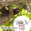 wholesale 925 Sterling Silver Sloth Charm Necklace - Cute Animal s for Her Him-0-4