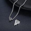wholesale 925 Sterling Silver Arrowhead Pendant Necklace with Black Stone for Men & Women-0-1