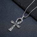 wholesale 925 Sterling Silver Ankh Cross Pendant Necklace  - Ancient Egypt Symbol Charm Jewelry for Men Women Gifts-0-4
