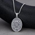 wholesale 925 Sterling Silver Compass Necklace with Arrow Pendant - Graduation Gift for Him & Her -0-4
