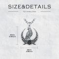 wholesale 925 Sterling Silver Raven Moon Celtic Knot Pendant Necklace  Gothic Jewelry for Men & Women-0-3