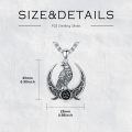 wholesale 925 Sterling Silver Raven Moon Celtic Knot Pendant Necklace  Gothic Jewelry for Men & Women-0-3