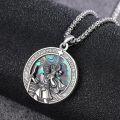 wholesale 925 Sterling Silver Abalone Shell Saint Christopher Protect Us Pendant Necklaces for Men & Women-0-1