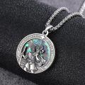 wholesale 925 Sterling Silver Abalone Shell Saint Christopher Protect Us Pendant Necklaces for Men & Women-0-1