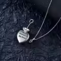 TOUPOP 925 Sterling Silver Hummingbird Urn Heart Cremation Jewelry Pendant-0-5