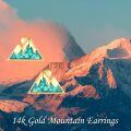 wholesale 14k Gold Turquoise Mountain Sun Stud Earrings For Women-0-5