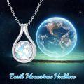 wholesale Sterling Silver Earth Necklace with World Map Pendant Travel Jewelry Gift for Women-0-11