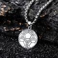 wholesale 925 Sterling Silver Sports Pendant Necklace  - Soccer Ball Design for Men-0-3