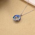 wholesale 925 Sterling Silver Rainbow Crystal Dancing Girl Pendant Necklace for Women and Girls-0-2