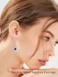 TOUPOP Sterling Silver Infinity Birthstone Earrings for Women-0-1