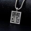 wholesale 925 Sterling Silver St. Benedict Pendant Necklace  with Cubic Zirconia - Religious Jewelry for Men & Women - Christmas Gift Idea-0-3