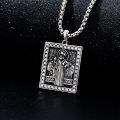 wholesale 925 Sterling Silver St. Benedict Pendant Necklace  with Cubic Zirconia - Religious Jewelry for Men & Women - Christmas Gift Idea-0-3