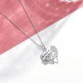 wholesale 925 Sterling Silver Angel Wings Memorial Necklace - Heart Pendant with Sympathy Gift-0-3