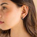 wholesale 925 Sterling Silver Gun Black Plated Vintage Floral Scroll Hoop Earrings-0-5