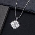 wholesale Sterling Silver Stone Zodiac Necklace 12 Constellation Horoscope Pendant-0-32