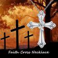 wholesale 925 Sterling Silver 925 with White Cubic Zirconia Cross Pendant Necklace for Women-0-2