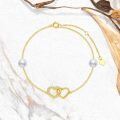 wholesale 10k Yellow Gold Infinity Heart Pendant Necklace-0-5