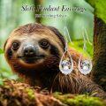 wholesale 925 Sterling Silver Sloth Teardrop Dangle Earrings with Crystal Accents-0-2
