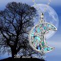 wholesale 925 Sterling Silver Abalone Shell and Opal Tree of Life Cremation Keepsake Pendant Necklace-0-4