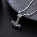 wholesale 925 Sterling Silver Thor Hammer Necklace Wholesale Viking Mjolnir Pendant-0-1