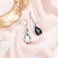 wholesale 925 Sterling Silver Crystal Vintage Teardrop Oxidized Leverback Earrings 14 10mm-0-3