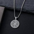 wholesale 925 Sterling Silver Round Chi Rho Alpha Omega XP Symbol Necklace for Men Women -0-1
