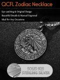 wholesale  Sterling Silver Zodiac Necklace for Men 12 Constellation Horoscope Pendant Birthday Father s Day Gift -0-3