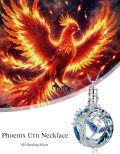 wholesale 925 Sterling Silver Phoenix Crystal Pendant Necklace Women -0-4