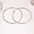 wholesale 925 Sterling Silver Hammered Texture Large Hoops 34g - Diameter 68-70 mm for Women-0-13