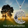 wholesale 925 Sterling Silver Moonstone Tree of Life I Love You Pendant Necklaces - Urn Keepsake Ashes Jewelry for Women & Girls-0-4