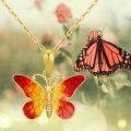 wholesale  14K Gold Butterfly Pendant Necklace - Handmade Elegant Jewelry for Women - Nickel-Free - Perfect Gift for Mother's Day, Wedding, Anniversary, Valentine's, Christmas-0-3