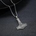 wholesale 925 Sterling Silver  Norse Mythology Thors Hammer Pendant Necklace-0-2