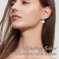 TOUPOP Sterling Silver Moonstone Earrings Dangle Leverback Gifts-0-1