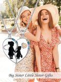 wholesale 925 Sterling Silver Kids Heart Pendant Necklace With Enamel And Cubic Zirconia-0-1