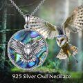 wholesale 925 Sterling Silver Abalone Shell Owl Pendant Necklace for Women - Animal s-0-1