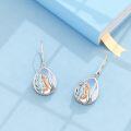 wholesale 925 Sterling Silver Teardrop Abalone Shell Axolotl Drop Earrings-0-5