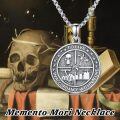 wholesale 925 Sterling Silver Skull Pendant Necklace  Stoic Virtues Amor Fati Nature Jewelry for Men Women Gifts 36 Chain-0-1
