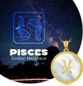 wholesale 925 Sterling Silver Mother of Pearl Pisces Zodiac Pendant Necklace-0-4