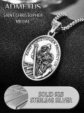wholesale 925 Sterling Silver St Christopher Protect Us Pendant & 3+2 Extender Chain for Men Women -0-3