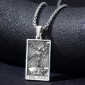 wholesale 925 Sterling Silver The Fool Tarot Pendant Necklace s for Men Women Gifts Jewelry-0-4