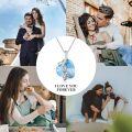 wholesale 925 Sterling Silver Austrian Crystal 12 Birthstone Heart Pendant Necklace for Women-0-2