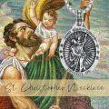 wholesale 925 Sterling Silver Saint Christopher Pendant with Chain - Religious s for Men & Women-0-6
