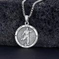 wholesale 925 Sterling Silver Soccer Pendant Necklace with Motivational Quote Never Give Up - Sport Lover's  for Him-0-1