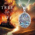 wholesale 925 Sterling Silver Abalone Shell Tree of Life Photo Frame Heart Lockets Necklaces for Women Girls s-0-5