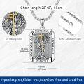 wholesale 925 Sterling Silver  Archangel Michael Pendant Necklaces for Men & Women-0-1